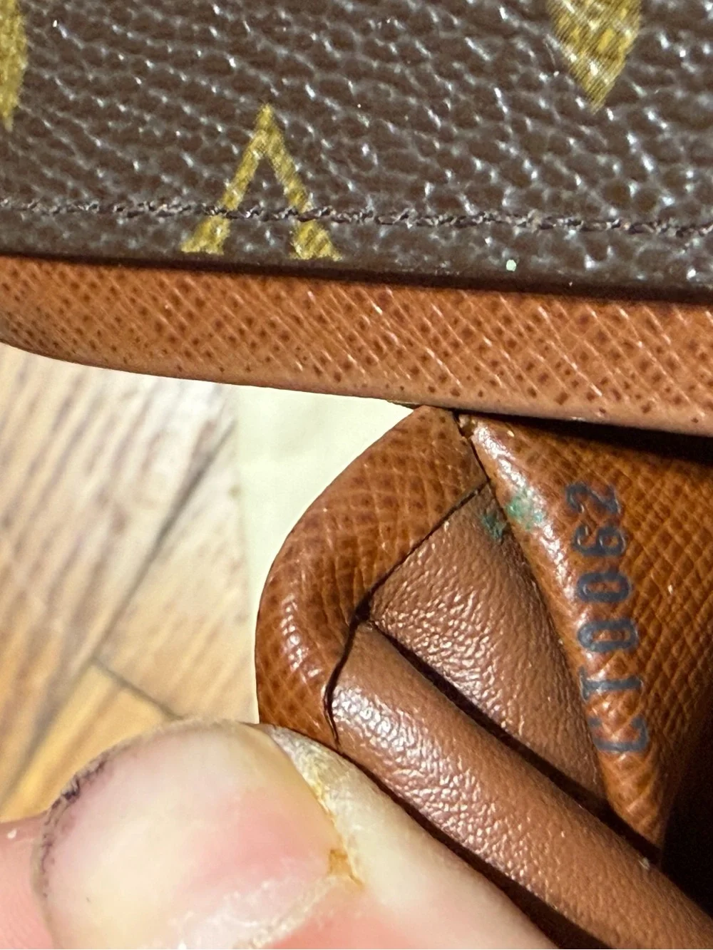 Louis Vuitton Vintage Monogram Trifold Wallet Brown Canvas Made in France